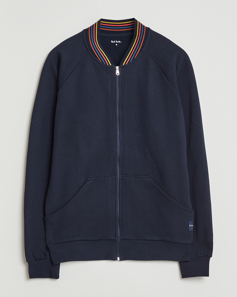 Paul Smith Artist Rib Full Zip Navy at CareOfCarl.com