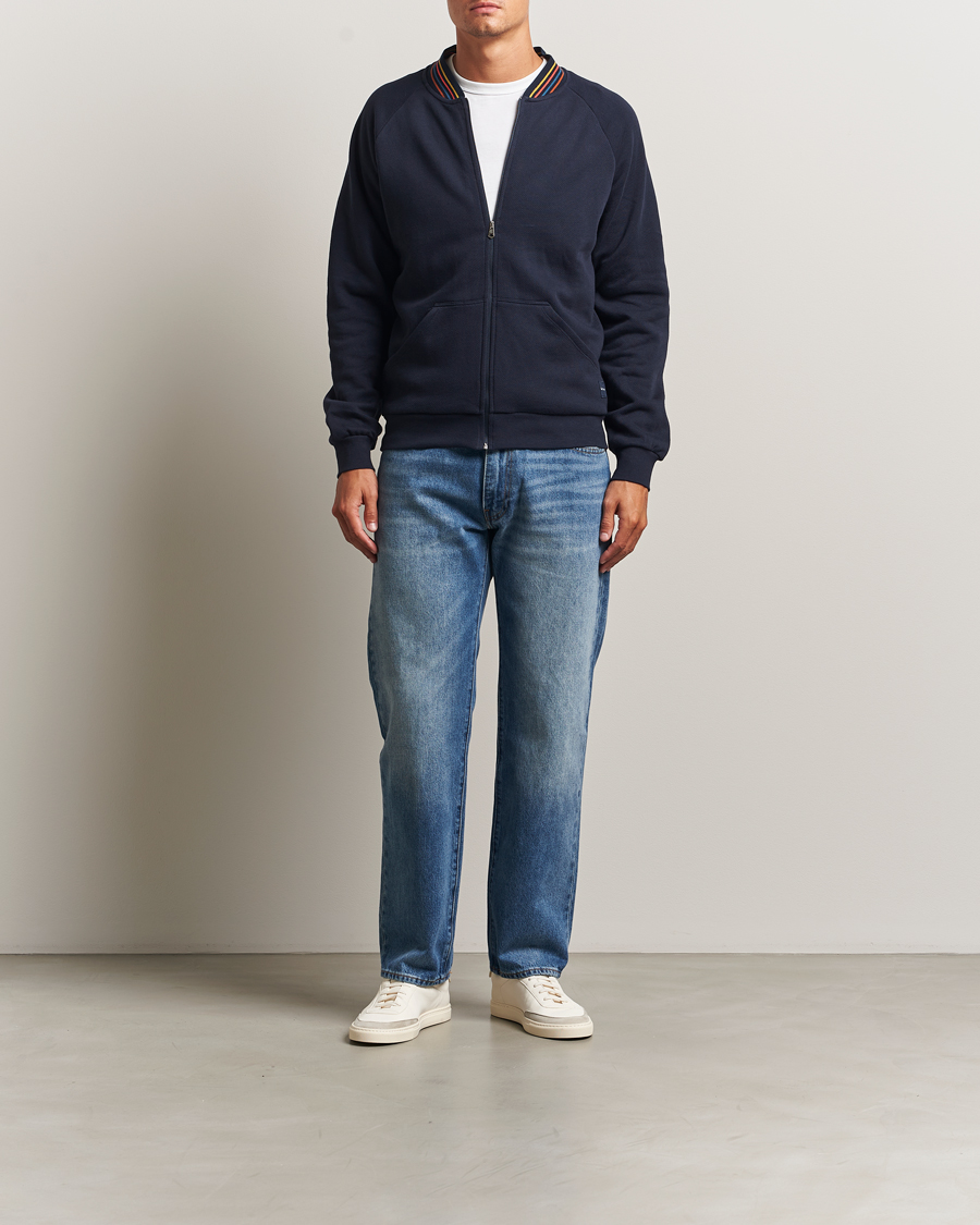 Paul Smith Artist Rib Full Zip Navy at CareOfCarl.com