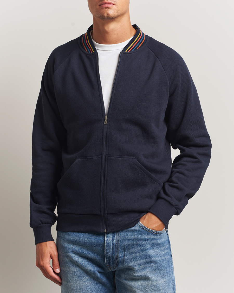 Men | Sweaters & Knitwear | Paul Smith | Artist Rib Full Zip Navy