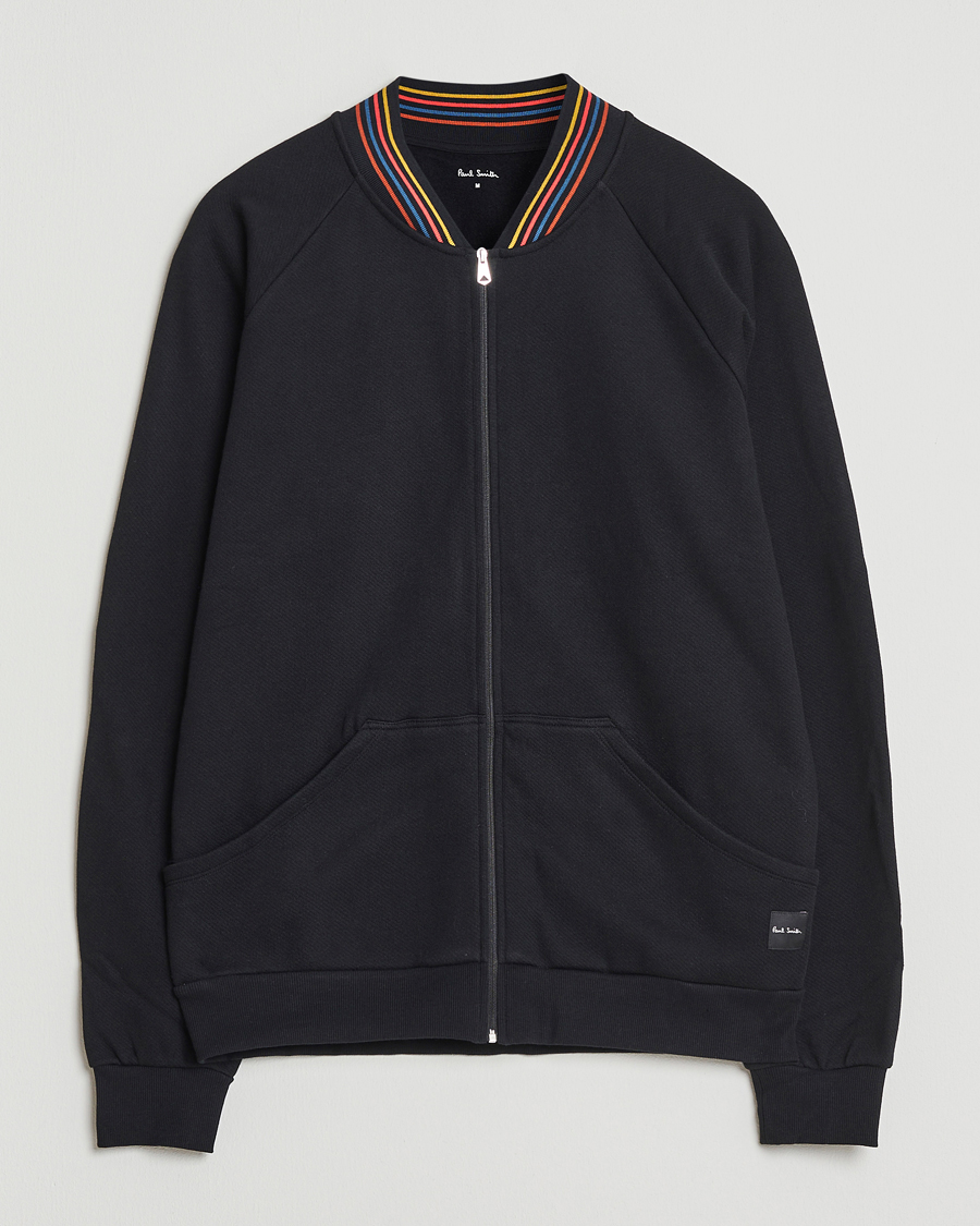 Men | Sweaters & Knitwear | Paul Smith | Artist Rib Full Zip Black