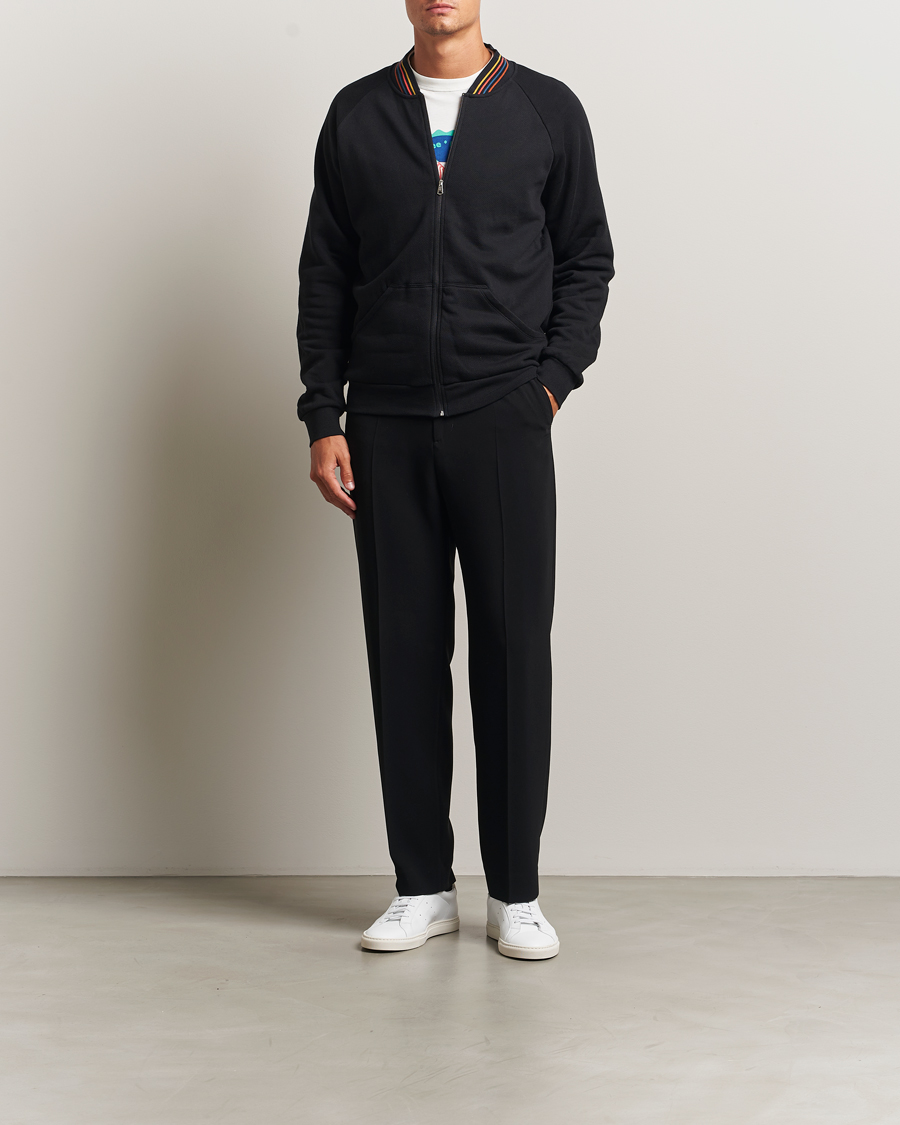 Men | Sweaters & Knitwear | Paul Smith | Artist Rib Full Zip Black