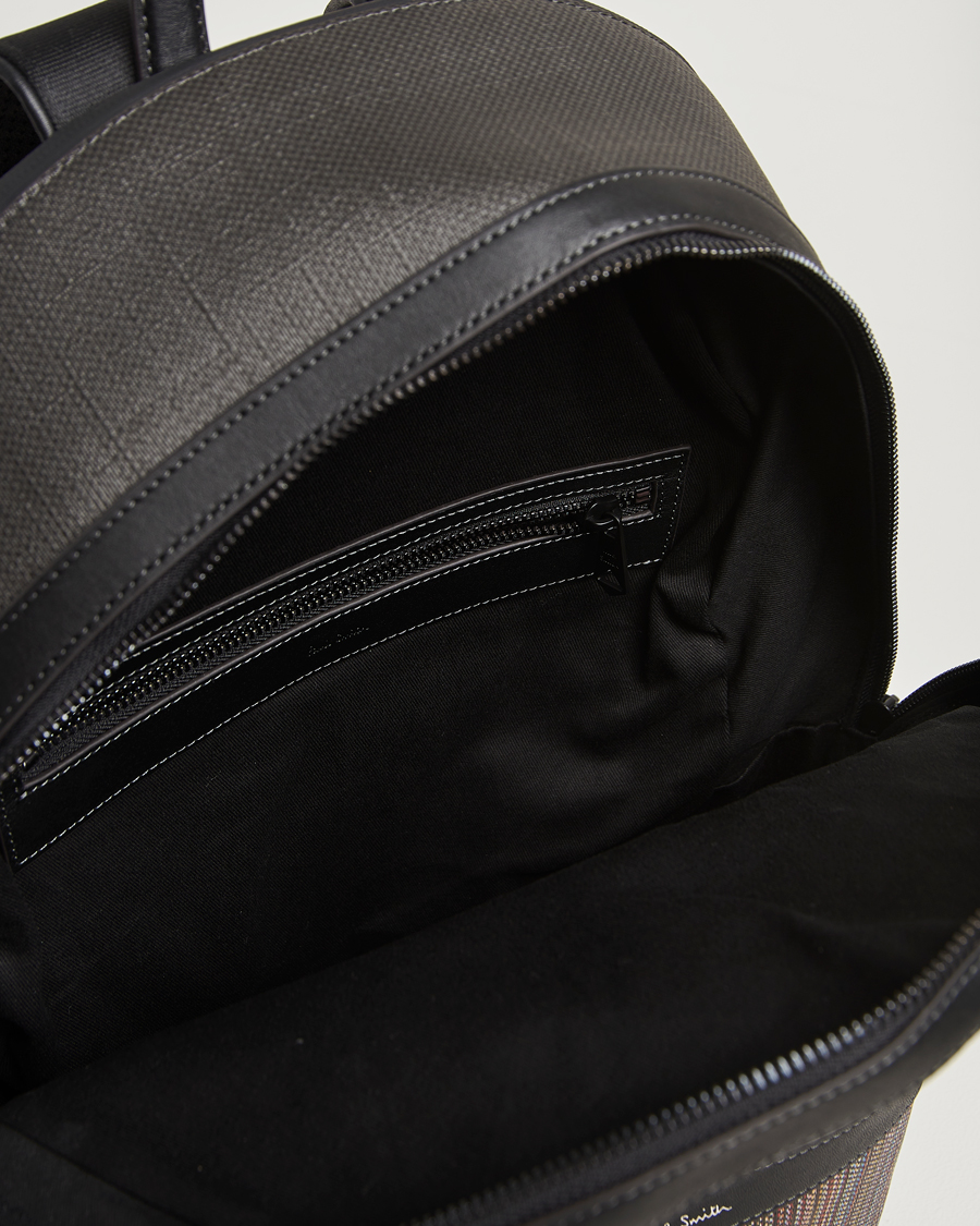 Men | Bags | Paul Smith | Nylon Stripe Backpack Black Multi