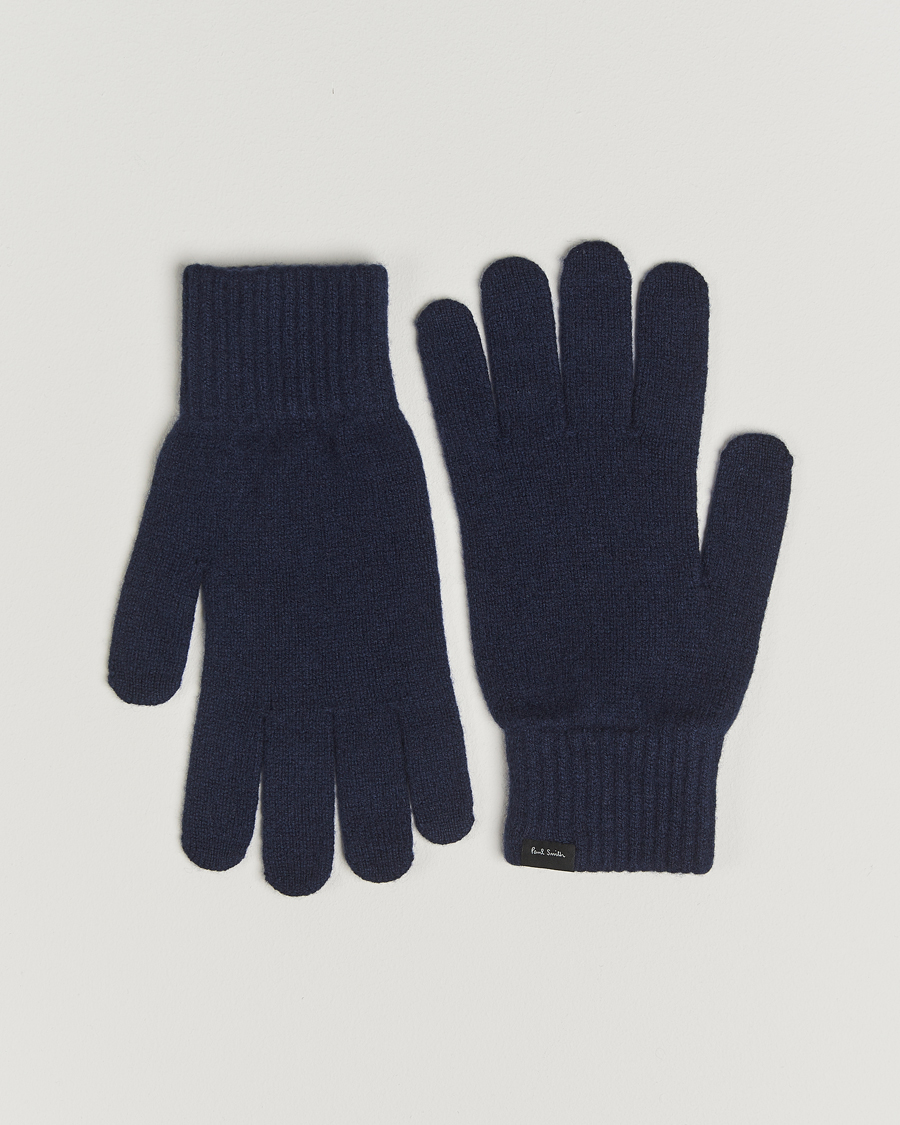 Men | Gloves | Paul Smith | Cashmere Glove Navy