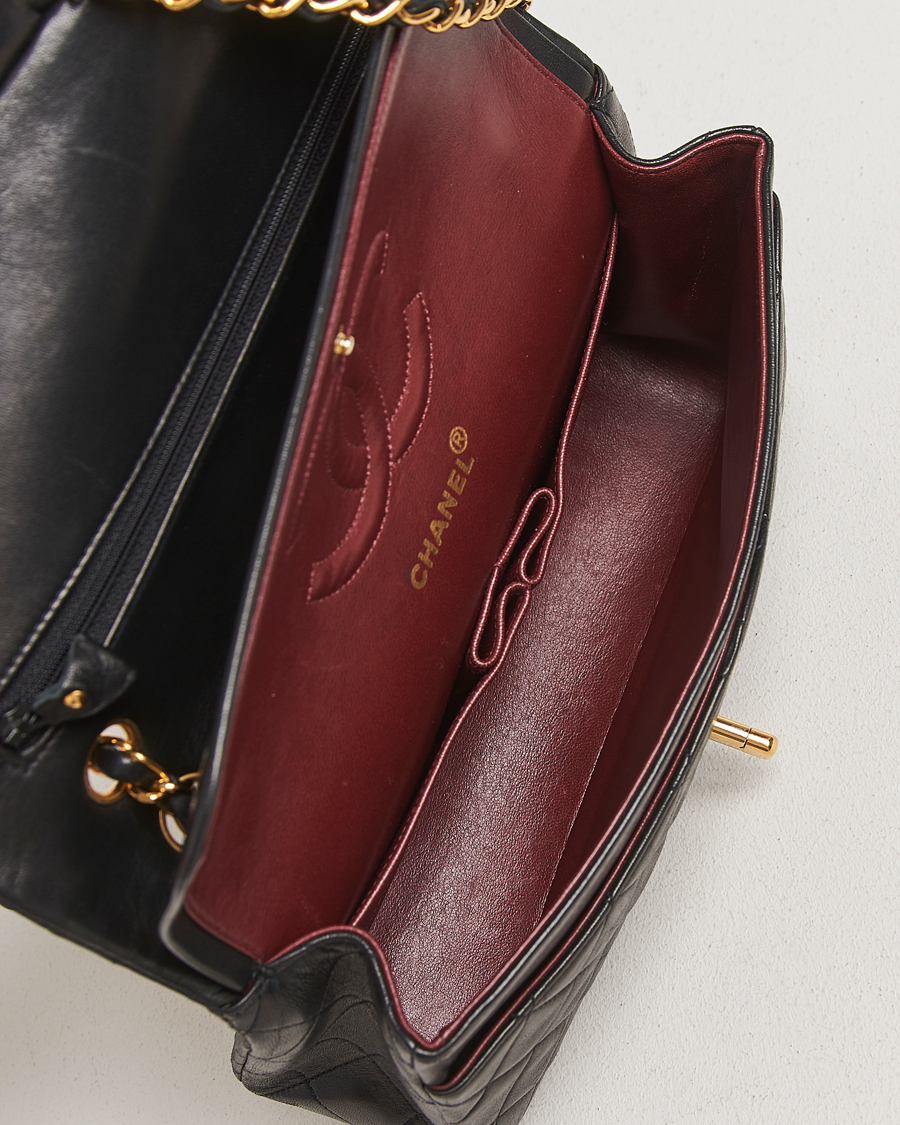 Men | Chanel Pre-Owned Classic Double Flap Medium Black | Chanel Pre-Owned | Classic Double Flap Medium Black