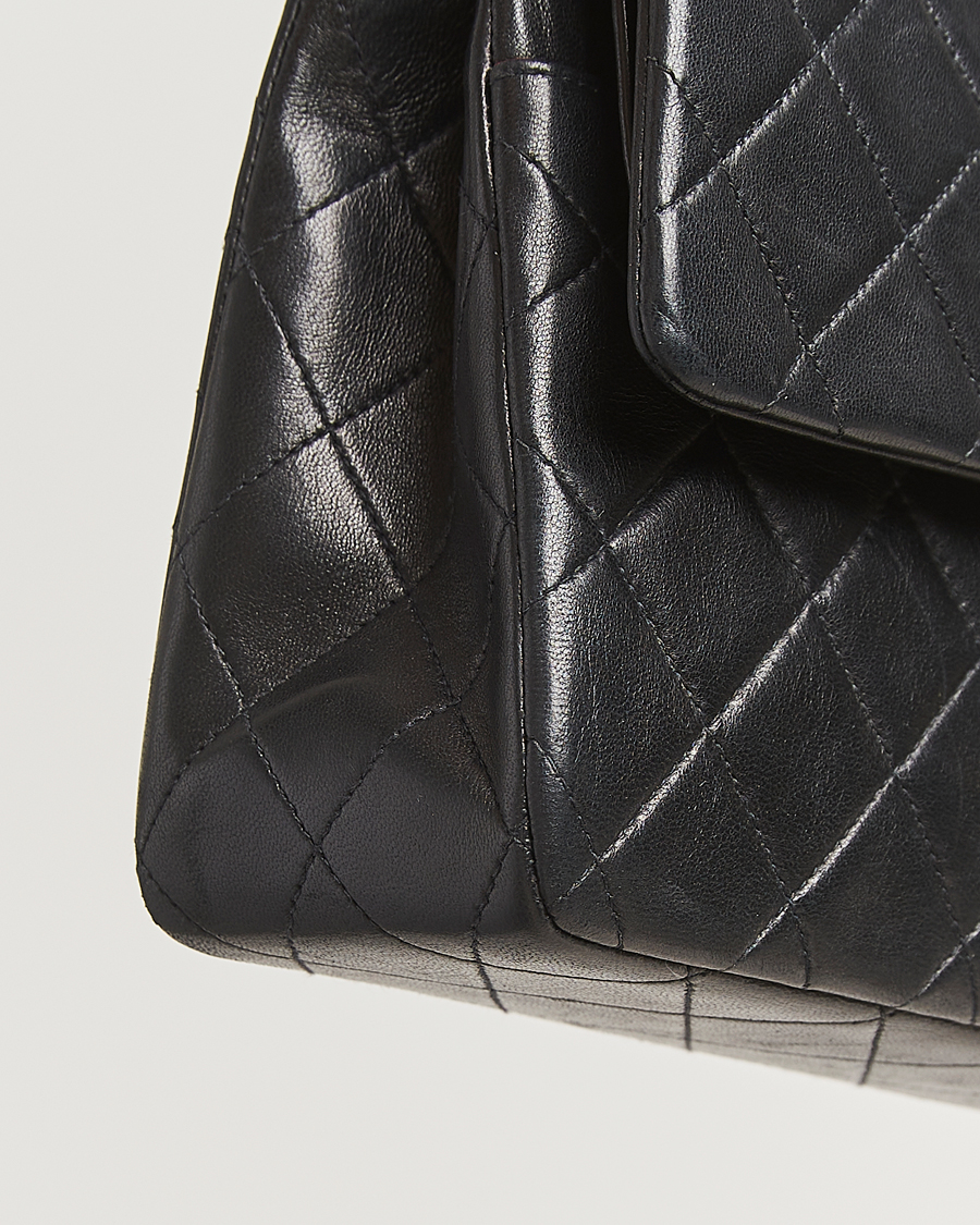 Men | Chanel Pre-Owned Classic Double Flap Medium Black | Chanel Pre-Owned | Classic Double Flap Medium Black