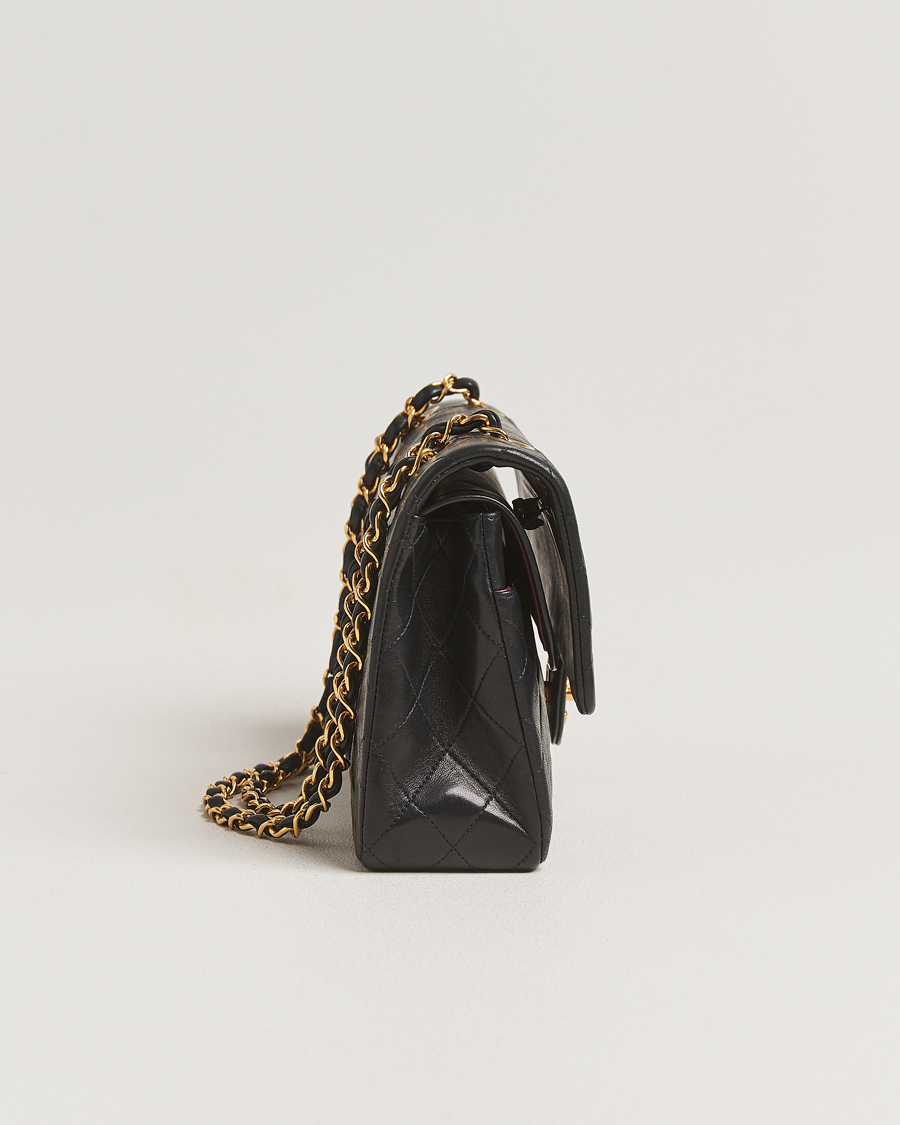 Men | Chanel Pre-Owned Classic Double Flap Medium Black | Chanel Pre-Owned | Classic Double Flap Medium Black