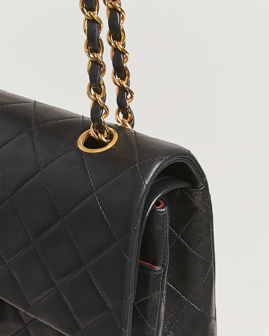 Men | Chanel Pre-Owned Classic Double Flap Medium Black | Chanel Pre-Owned | Classic Double Flap Medium Black