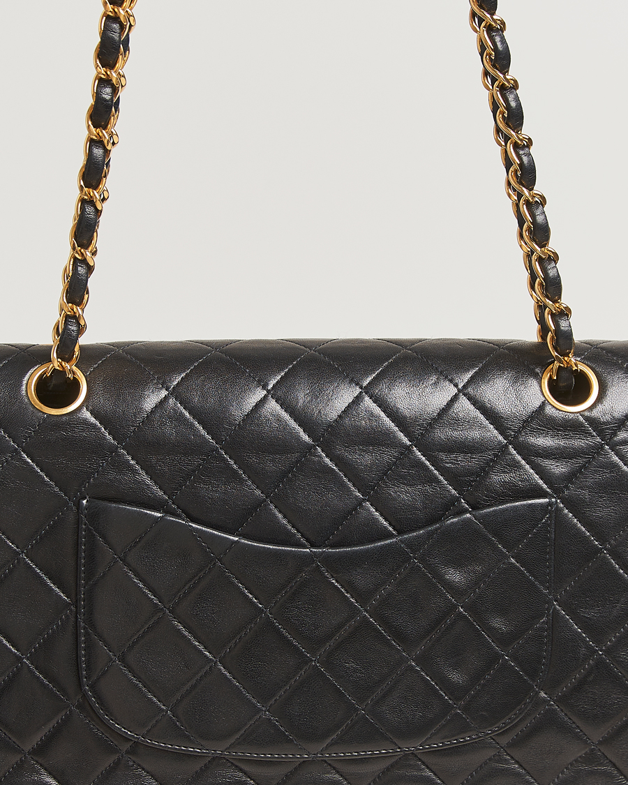 Men | Chanel Pre-Owned Classic Double Flap Medium Black | Chanel Pre-Owned | Classic Double Flap Medium Black