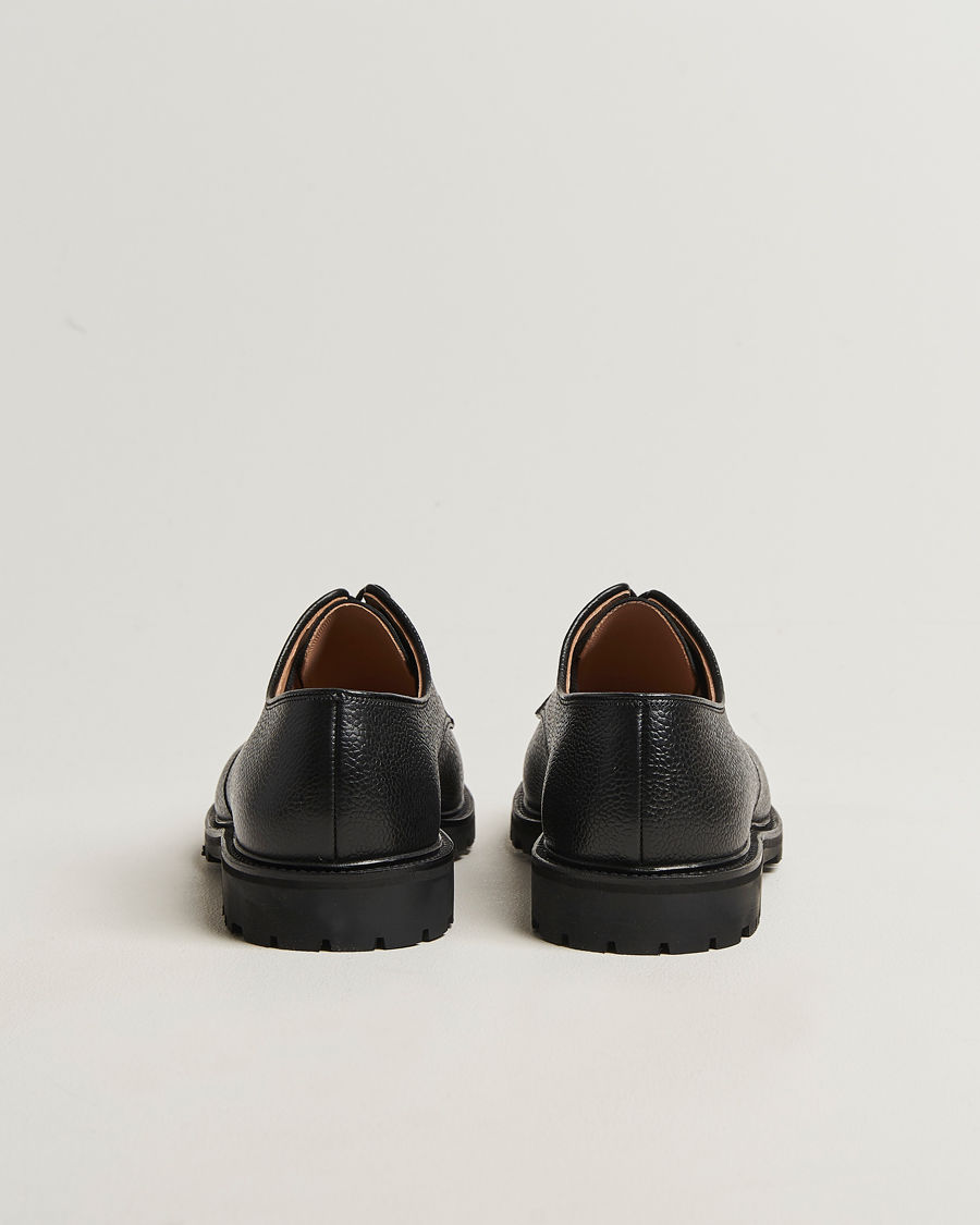 Men | Derby Shoes | Crockett & Jones | Sandhurst Derby Vibram Black Scotch Grain