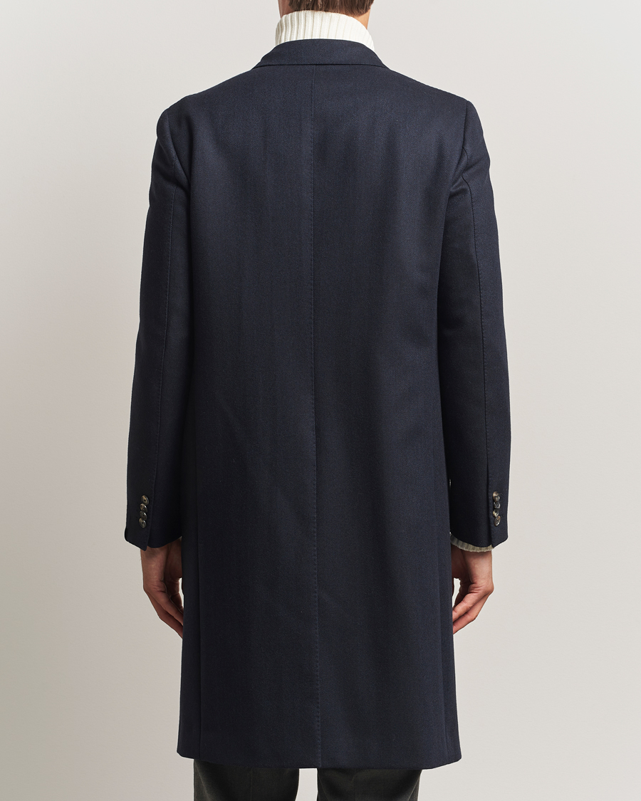 Men | Coats & Jackets | Caruso | Aida Double Breasted Wool Coat Navy