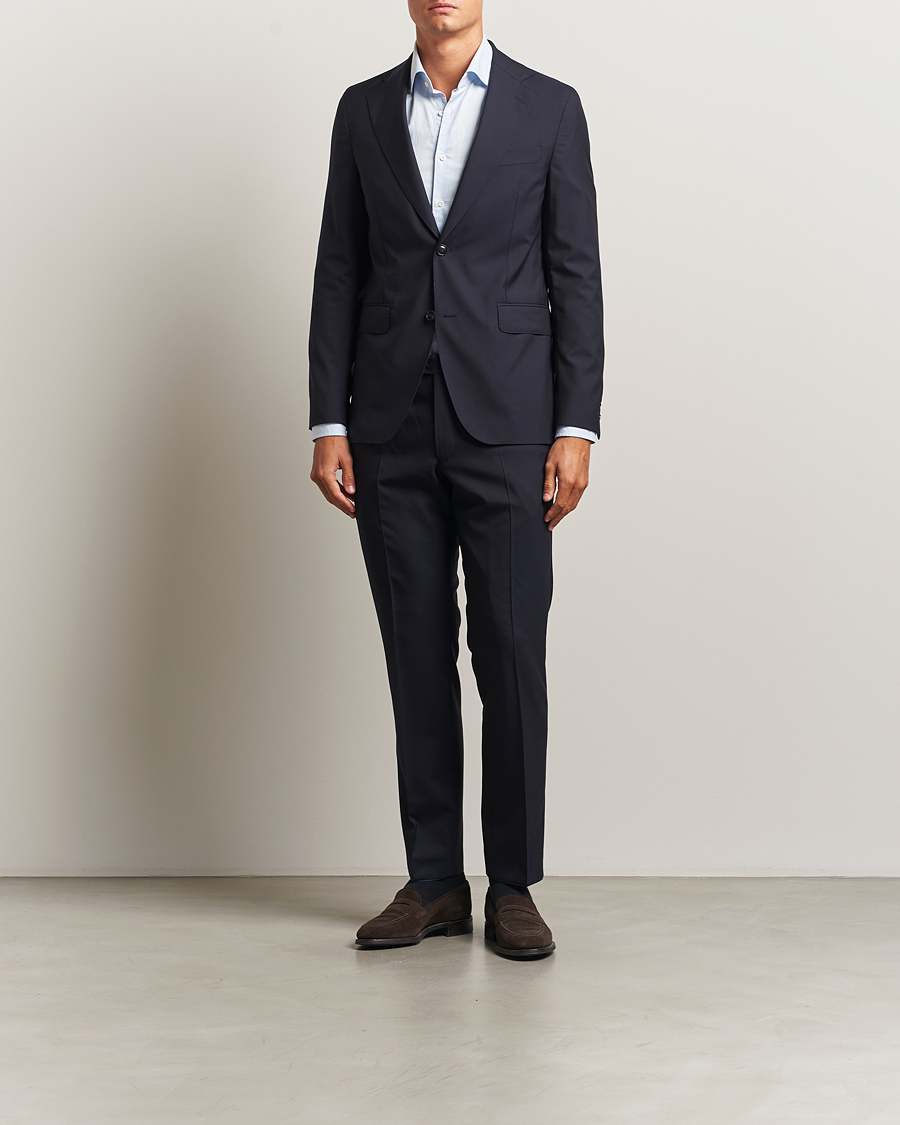 Men | Blazers | Oscar Jacobson | Ego Wool Blazer Navy