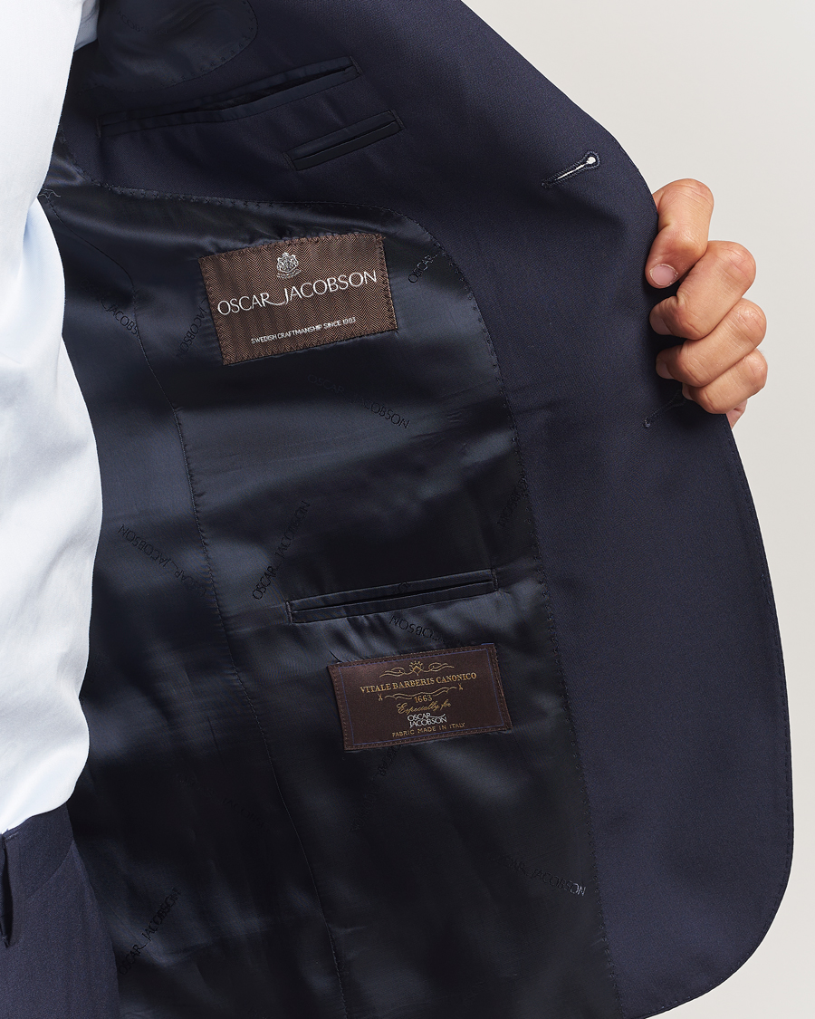 Men | Blazers | Oscar Jacobson | Ego Wool Blazer Blue