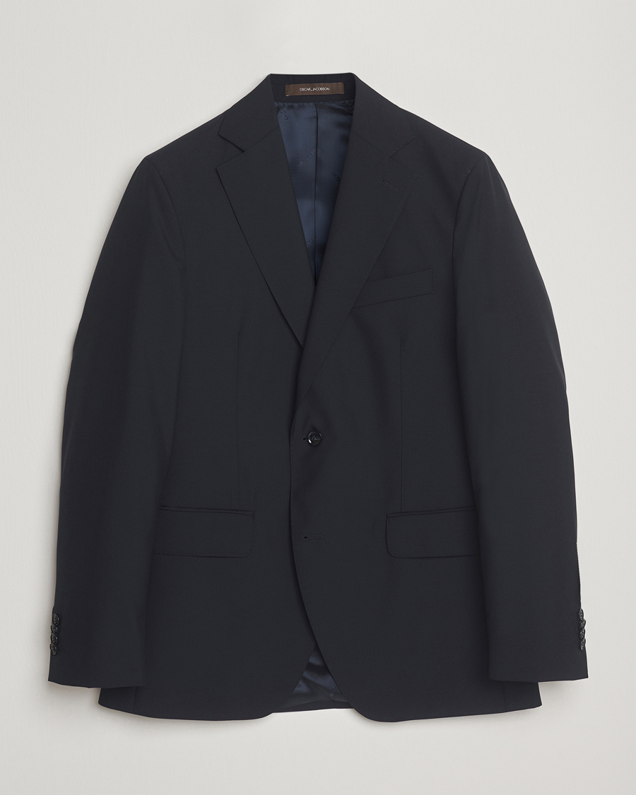 Men | Blazers | Oscar Jacobson | Fogerty Wool Blazer Navy