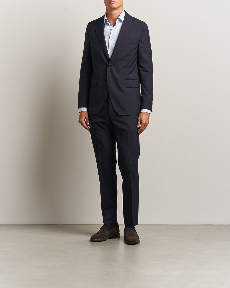 Men | Blazers | Oscar Jacobson | Fogerty Wool Blazer Navy