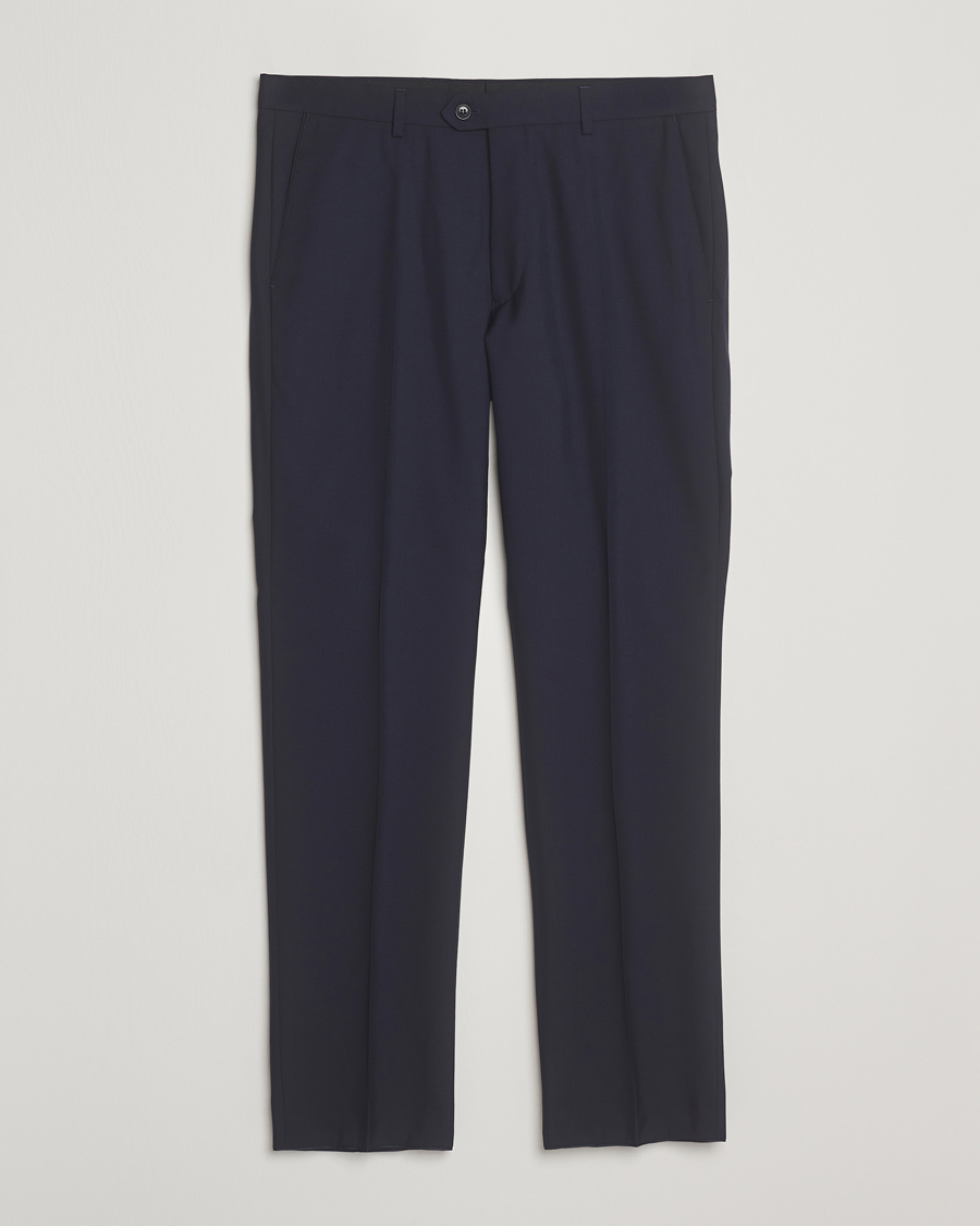Men | Trousers | Oscar Jacobson | Dandy Wool Trousers Blue