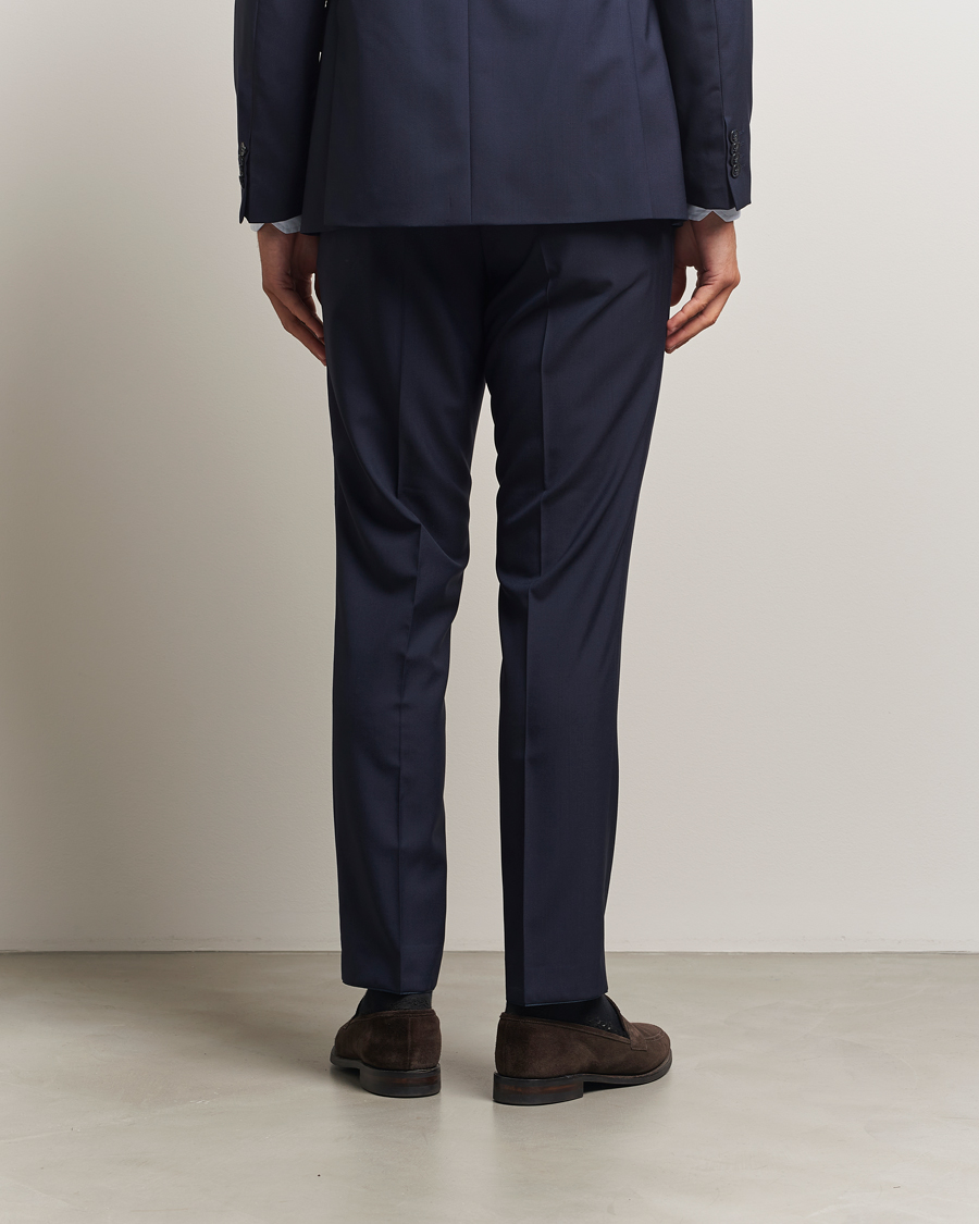 Men | Trousers | Oscar Jacobson | Dandy Wool Trousers Blue