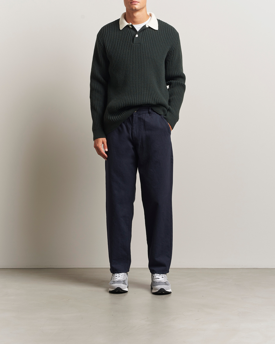 Men | Trousers | Forét | Clay Twill Pants Navy