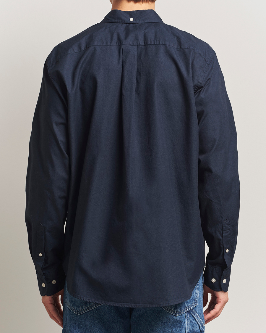 Men | Shirts | Forét | Flag Regular Fit Oxford Shirt Navy