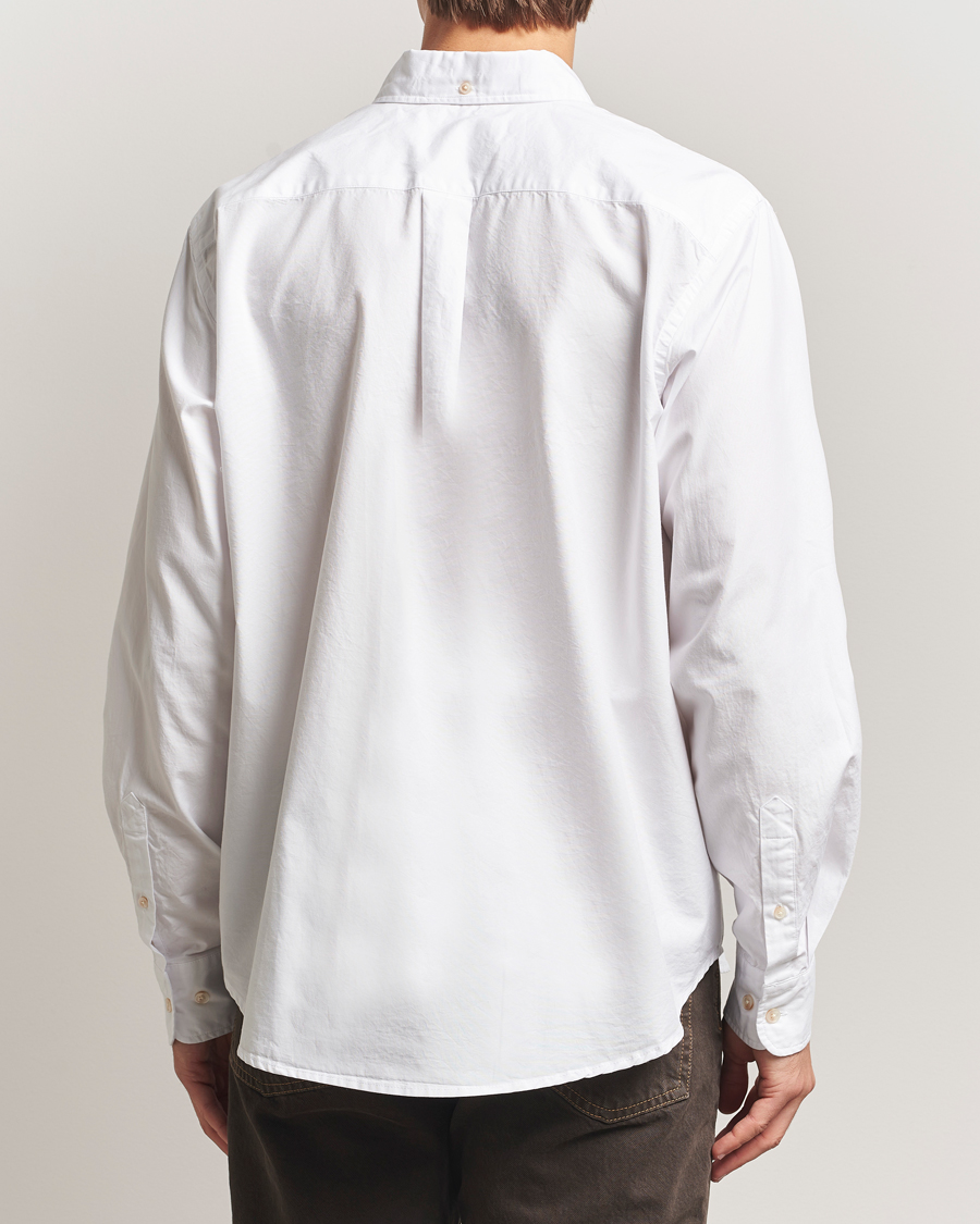 Men | Shirts | Forét | Flag Regular Fit Oxford Shirt White
