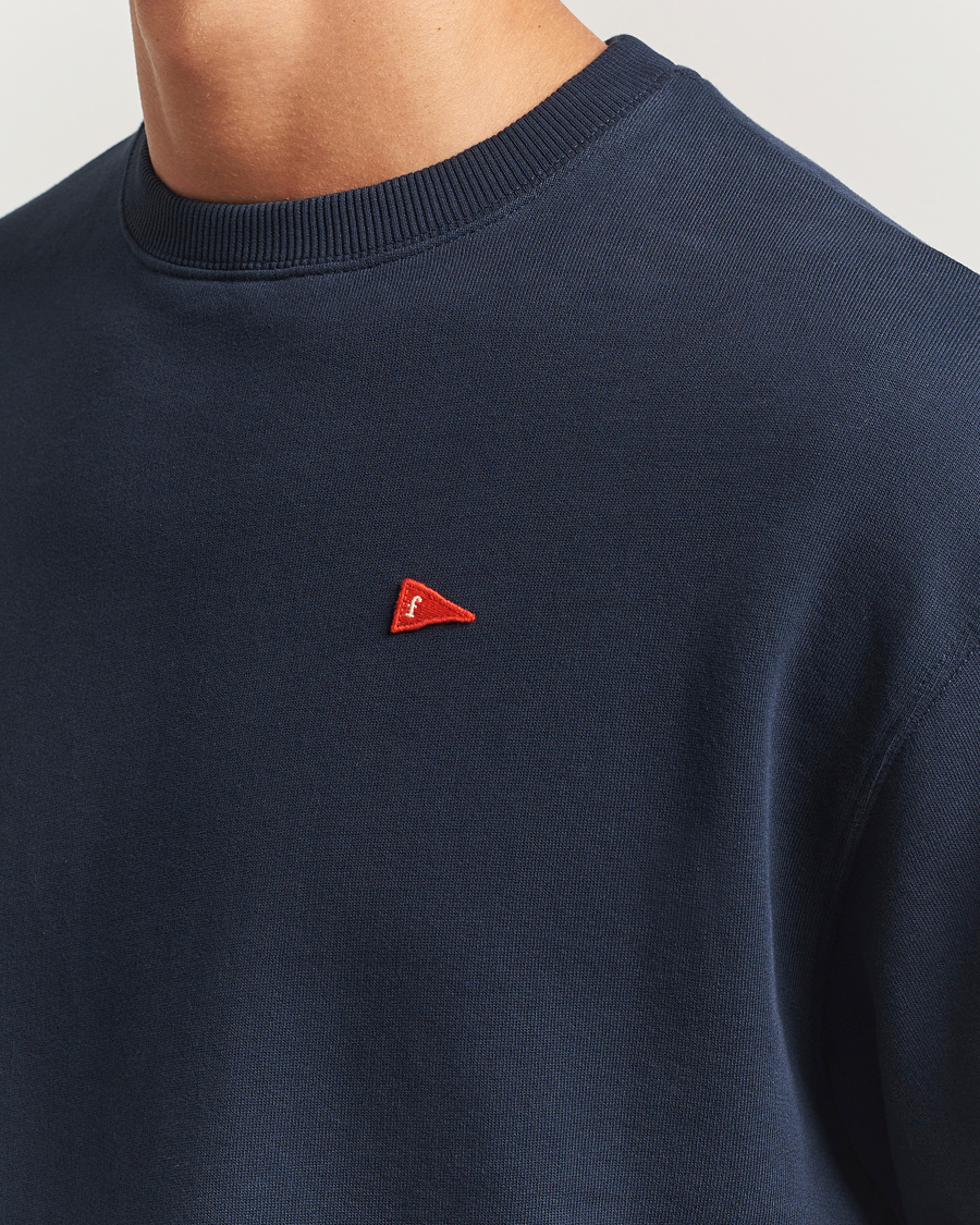 Men | Sweaters & Knitwear | Forét | Flag Sweatshirt Navy