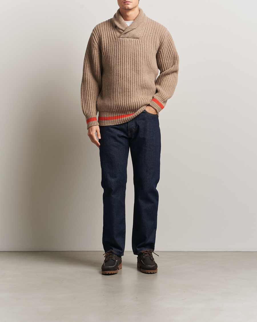 Filson Bristol Shawl Neck Sweater Oatmeal at CareOfCarl.com