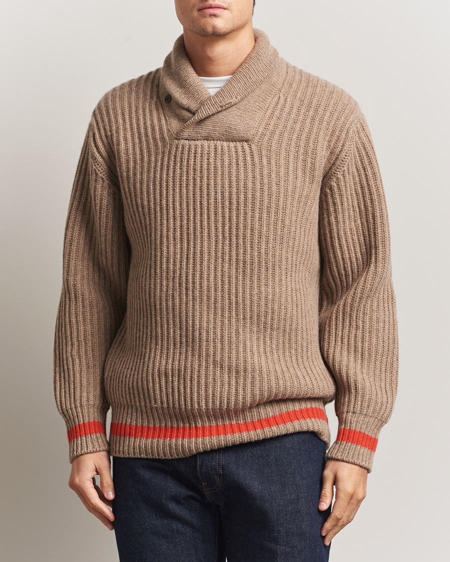 Filson Bristol Shawl Neck Sweater Oatmeal at CareOfCarl.com