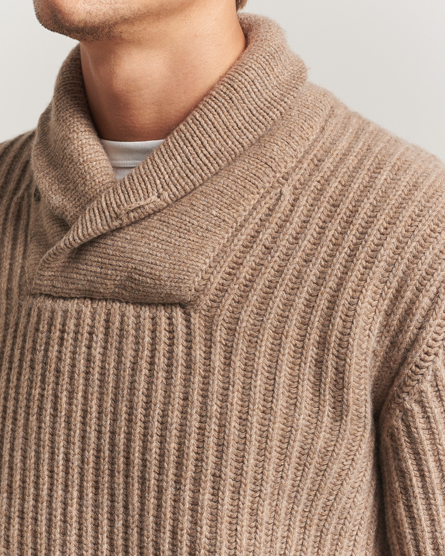 Men | Sweaters & Knitwear | Filson | Bristol Shawl Neck Sweater Oatmeal