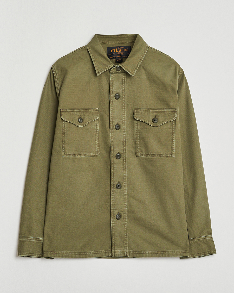 Men | Shirts | Filson | Clarkston Brushed Jac Shirt Surplus Green