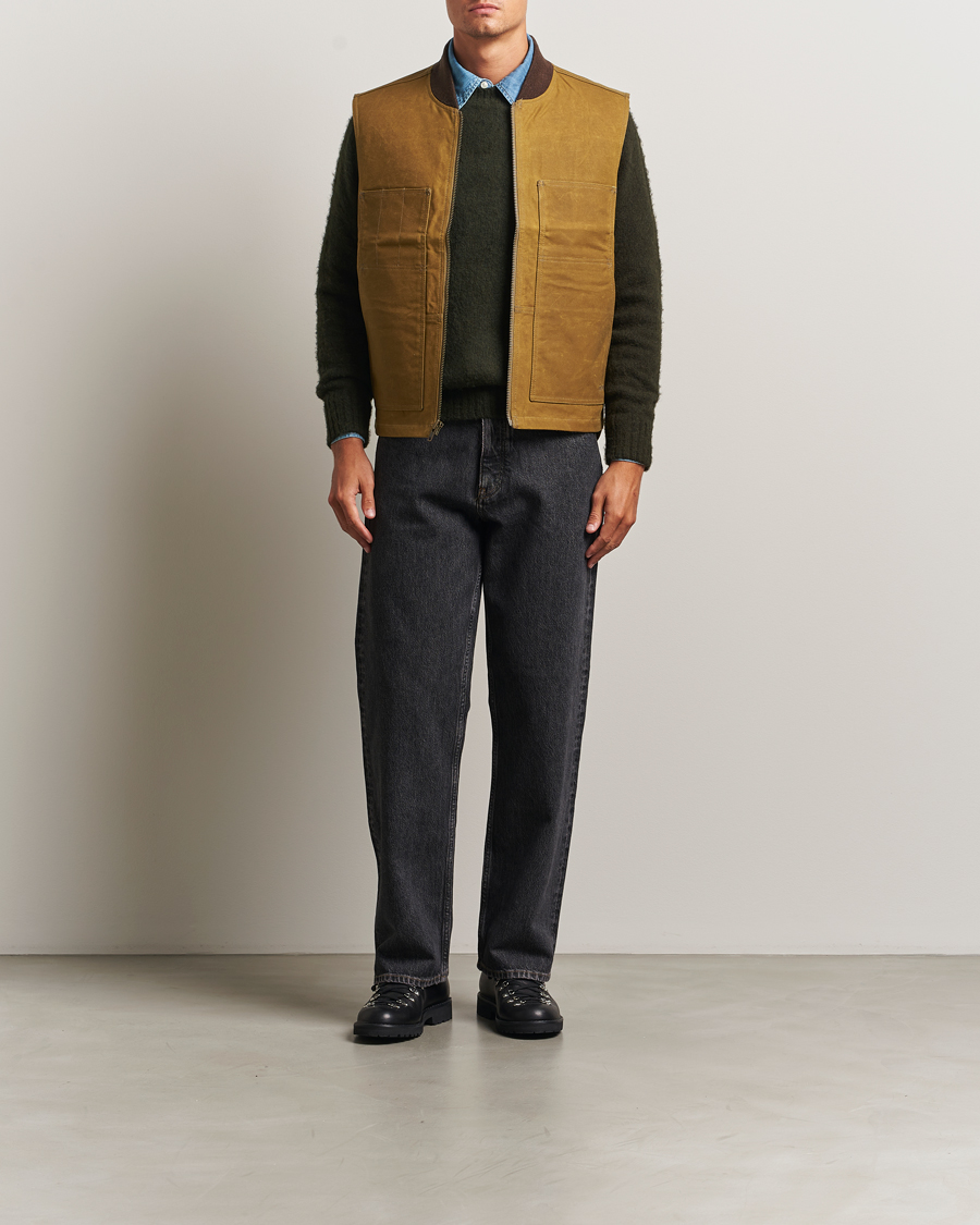 Filson Tin Cloth Insulated Work Vest Dark Tan at CareOfCarl.com