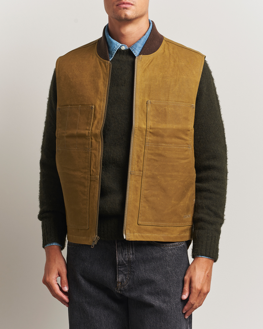 Men | Coats & Jackets | Filson | Tin Cloth Insulated Work Vest Dark Tan