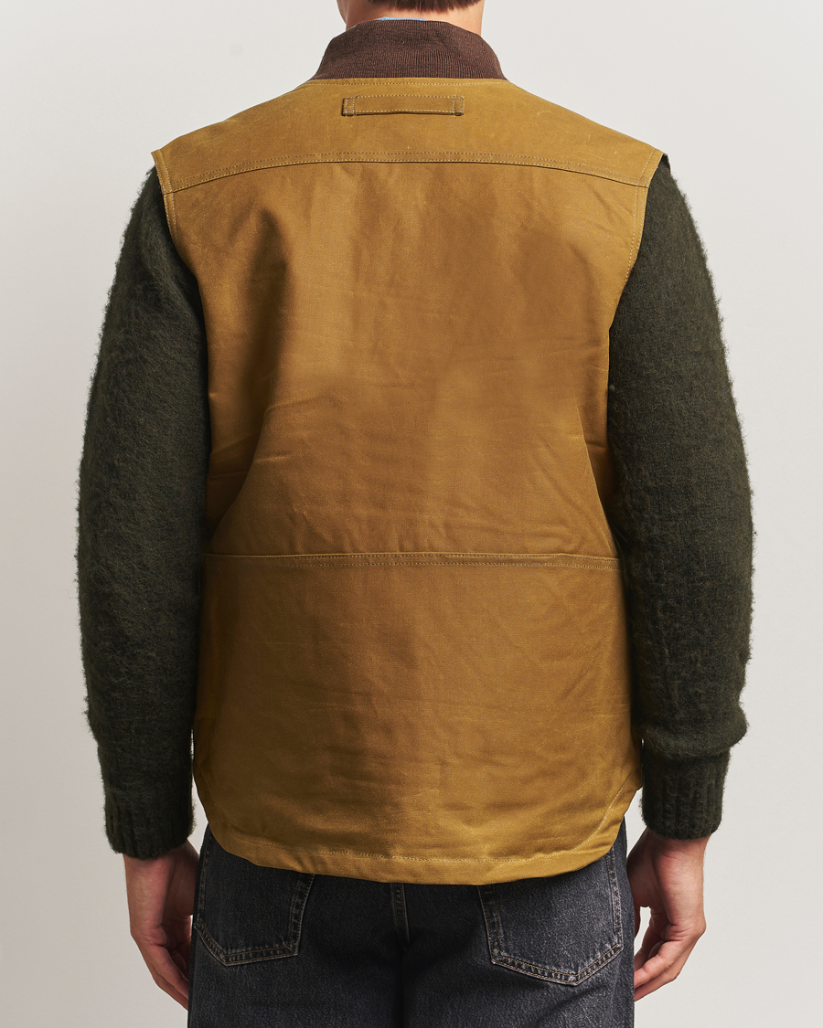 Men | Coats & Jackets | Filson | Tin Cloth Insulated Work Vest Dark Tan