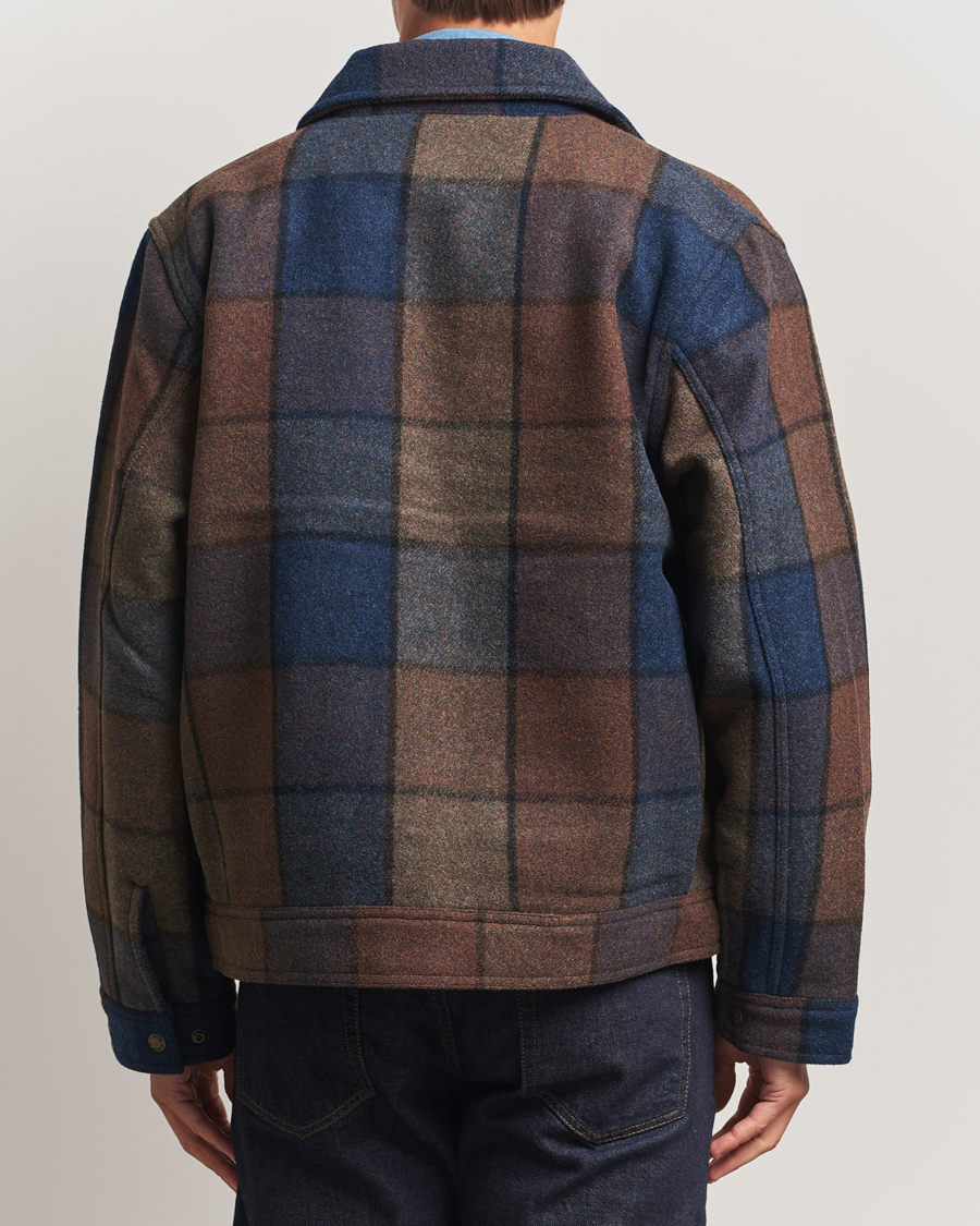 Men | Coats & Jackets | Filson | Mackinaw Checked Wool Work Jacket Blue/Brown