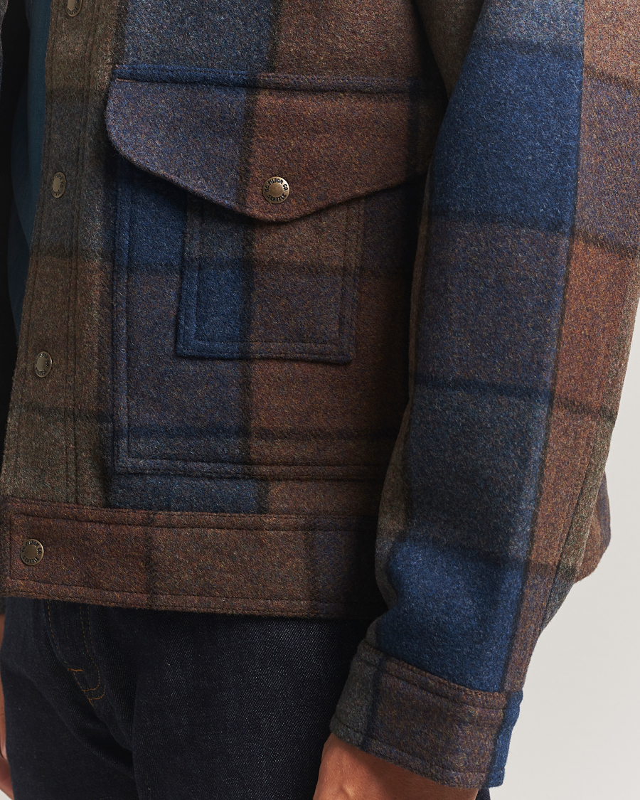 Men | Coats & Jackets | Filson | Mackinaw Checked Wool Work Jacket Blue/Brown