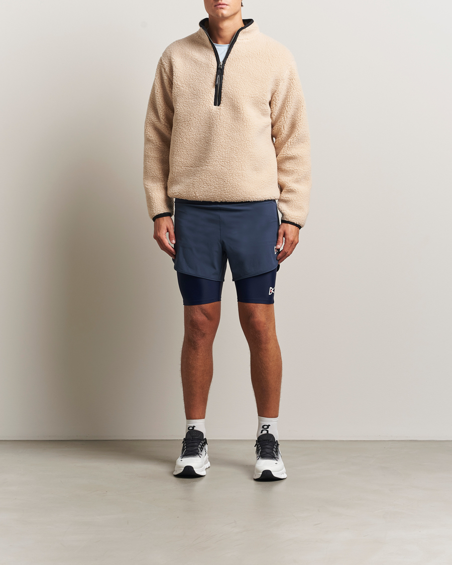Men | Sweaters & Knitwear | District Vision | Heavyweight Half Zip Pile Fleece Quartz
