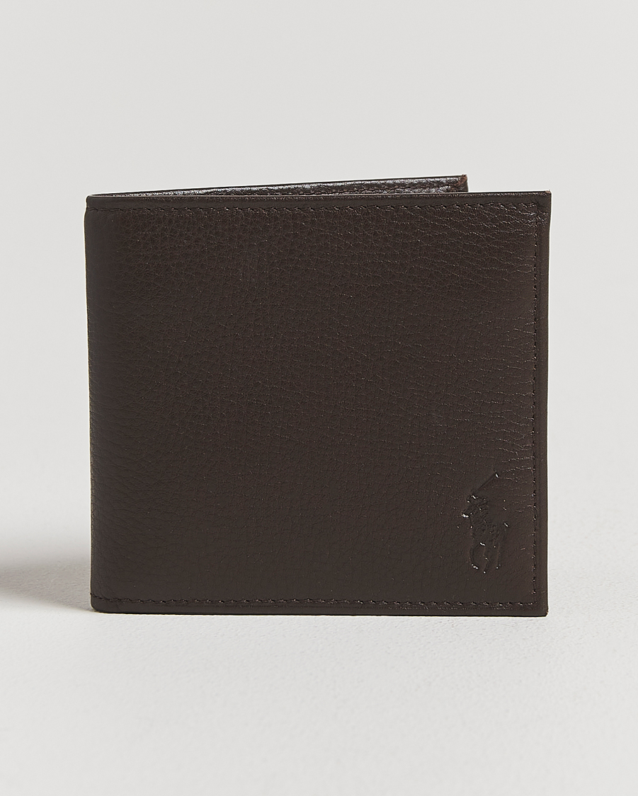 Men | Polo Ralph Lauren Pebbled Leather Billfold Wallet Brown | Polo Ralph Lauren | Pebbled Leather Billfold Wallet Brown