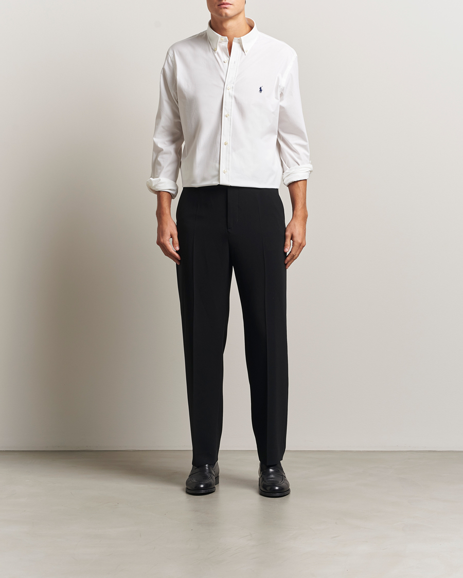Men | Shirts | Polo Ralph Lauren | Custom Fit Stretch Poplin Shirt White