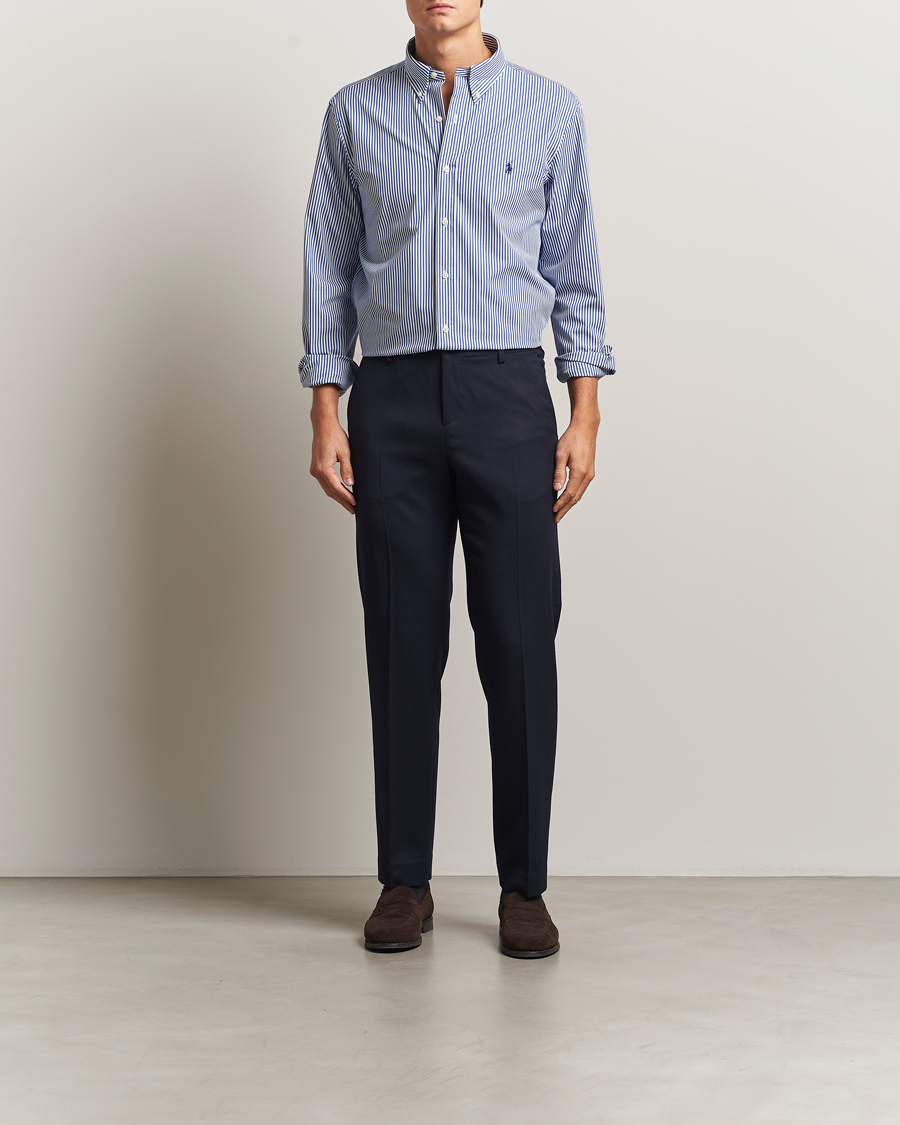 Men | Shirts | Polo Ralph Lauren | Custom Fit Stretch Poplin Shirt Bengal Stripe