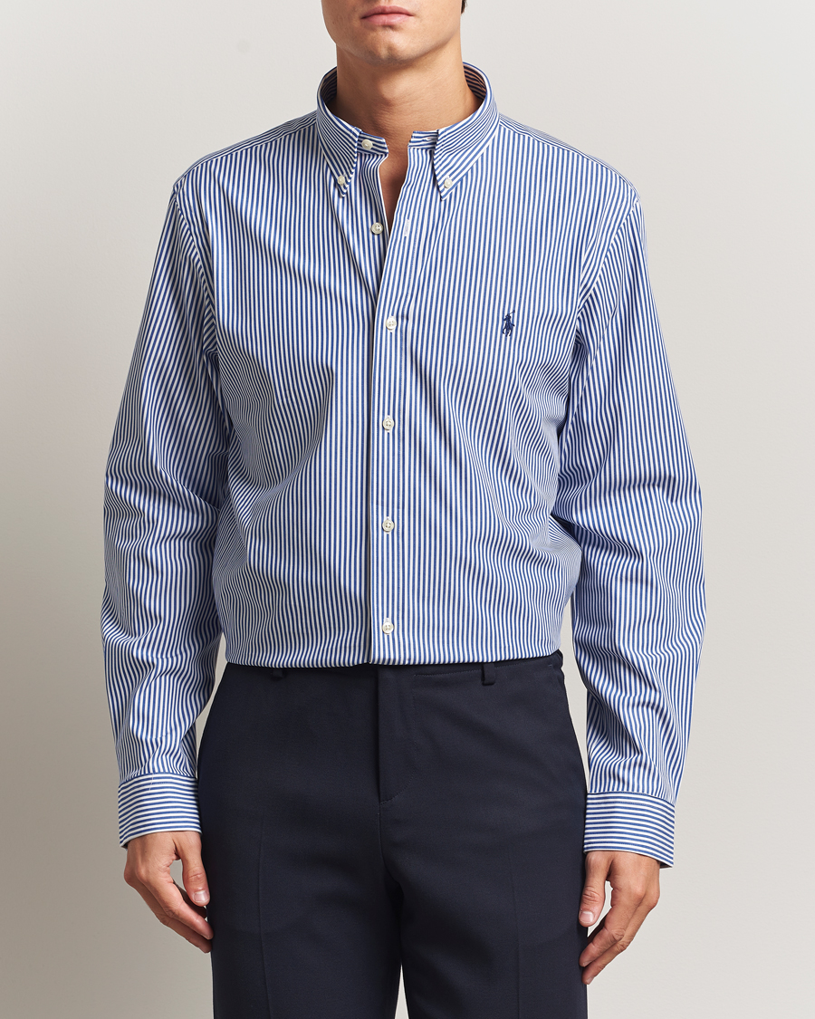 Men | Shirts | Polo Ralph Lauren | Custom Fit Stretch Poplin Shirt Bengal Stripe