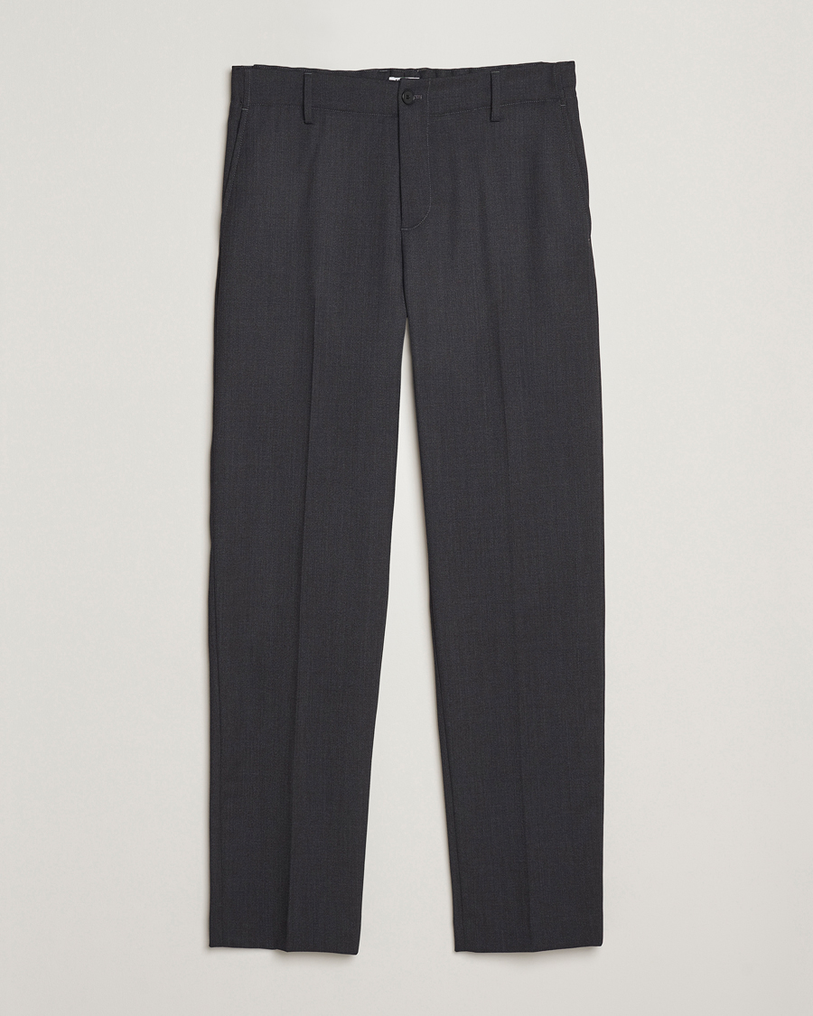 Men | Trousers | Filippa K | Troy Tailored Drawstring Trousers Mid Grey