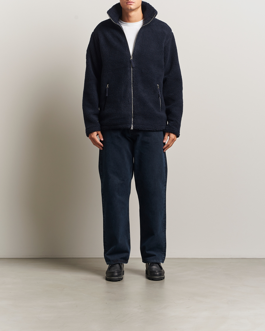 Men | Coats & Jackets | A Day's March | Acton Fleece Jacket Navy