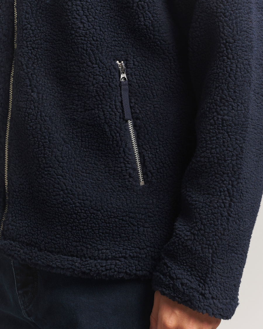 Men | Coats & Jackets | A Day's March | Acton Fleece Jacket Navy