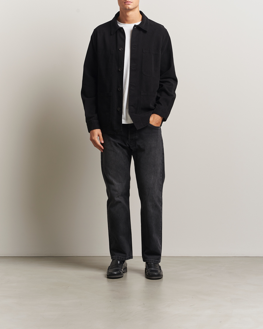 A Day's March Algot Cotton Lyocell Overshirt Black at CareOfCarl.com