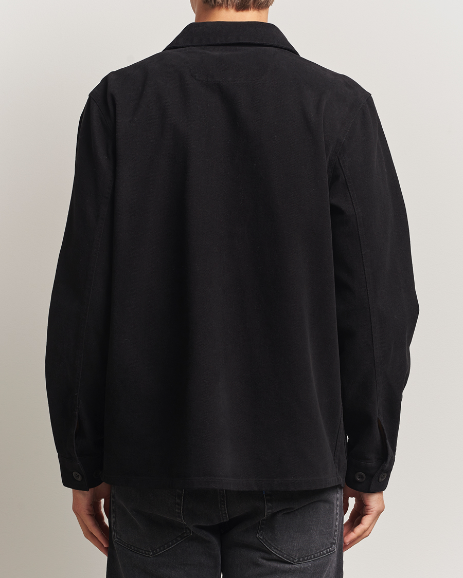 A Day's March Algot Cotton Lyocell Overshirt Black at CareOfCarl.com