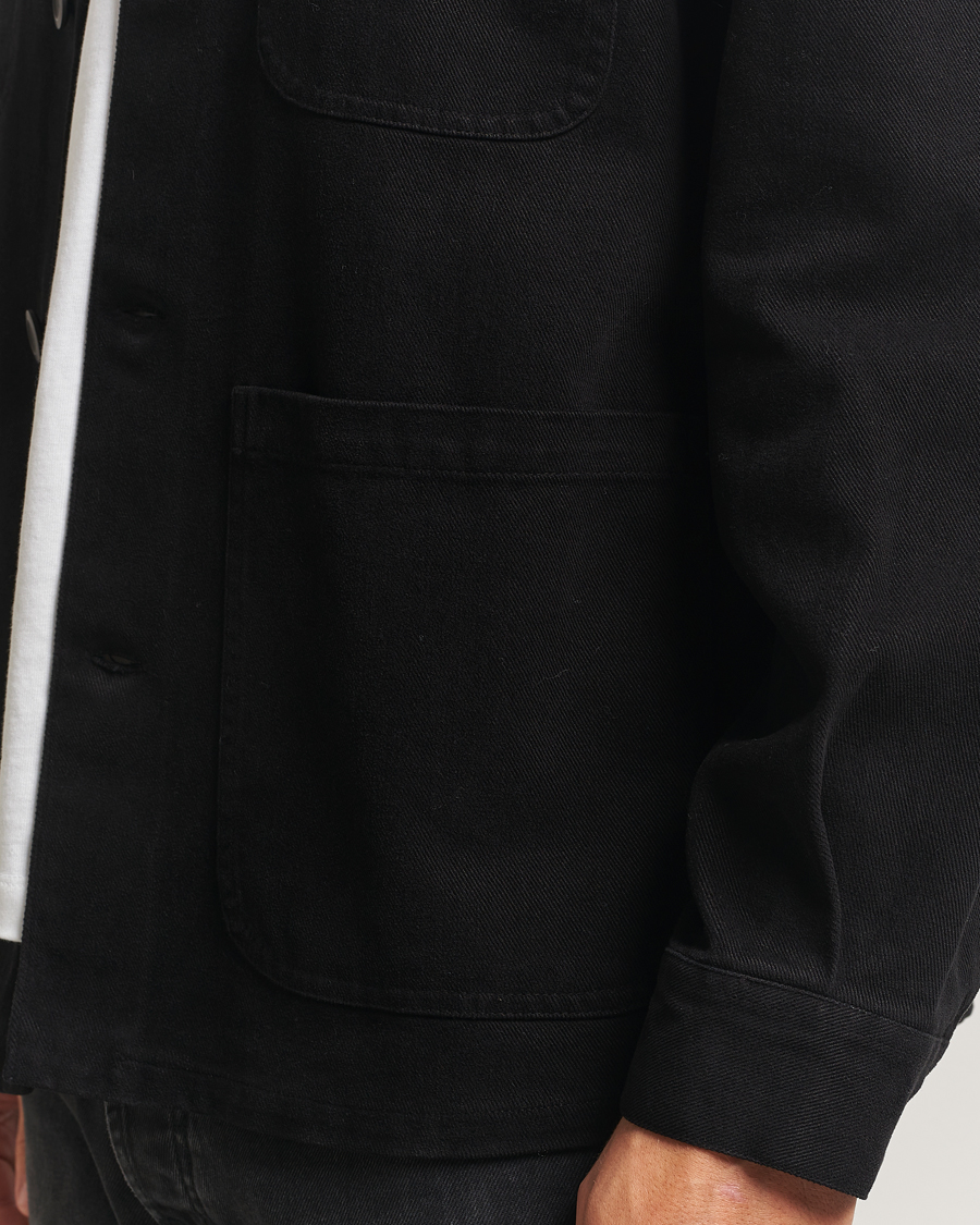 A Day's March Algot Cotton Lyocell Overshirt Black at CareOfCarl.com