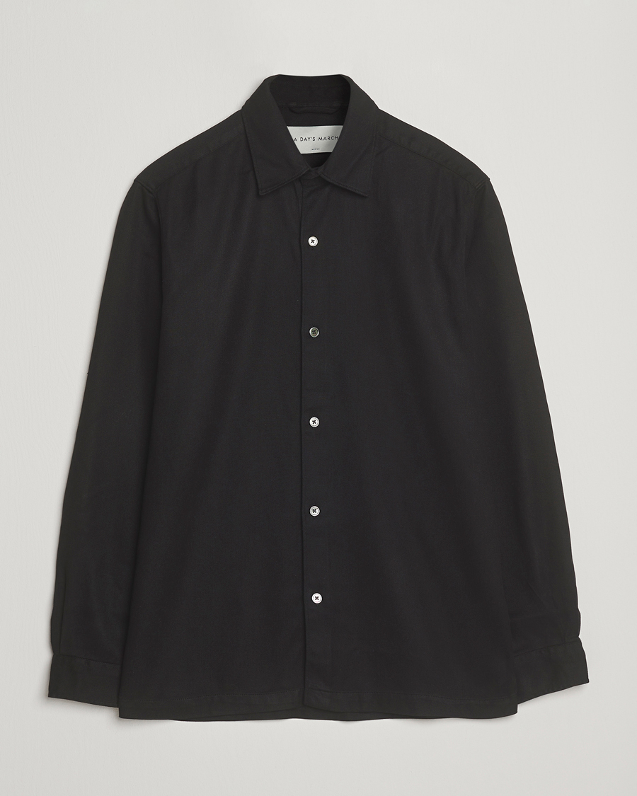 A Day's March Clean Cut Lyocell Shirt Black at CareOfCarl.com
