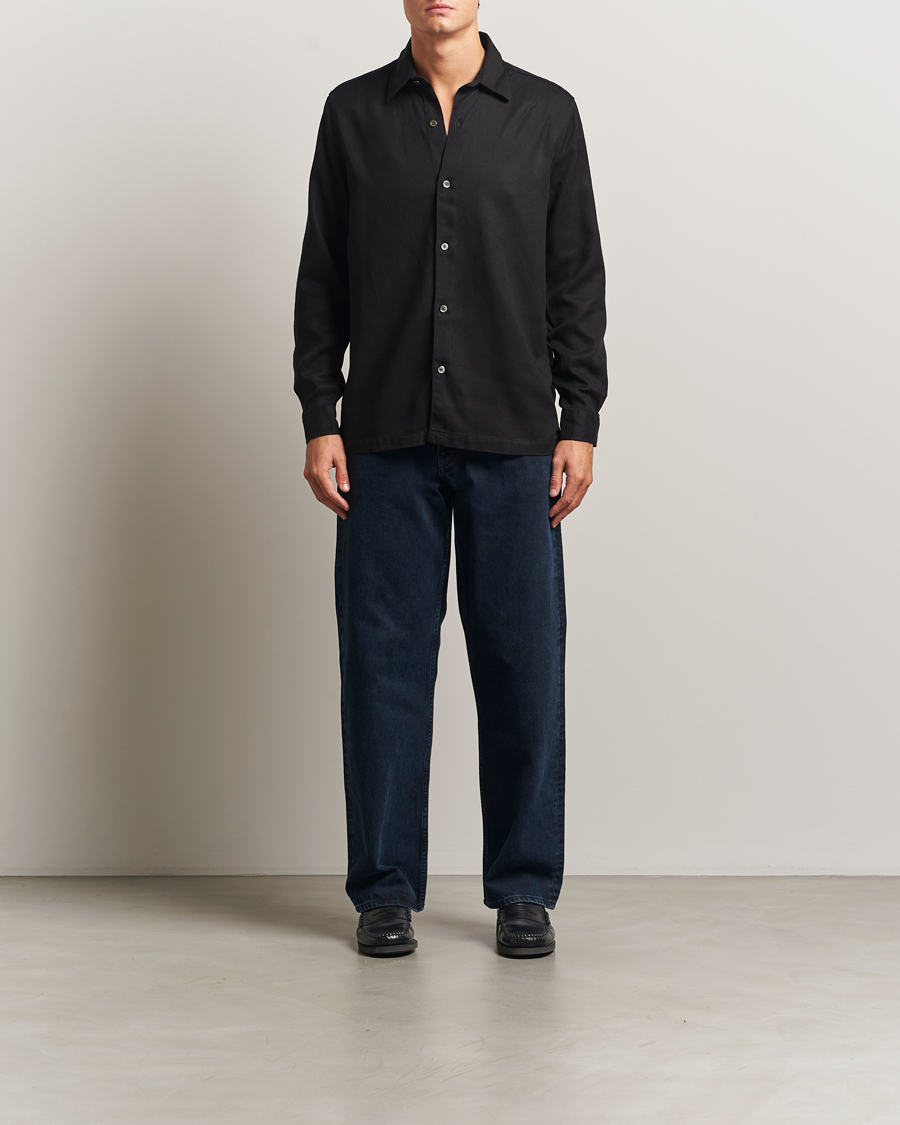 A Day's March Clean Cut Lyocell Shirt Black at CareOfCarl.com