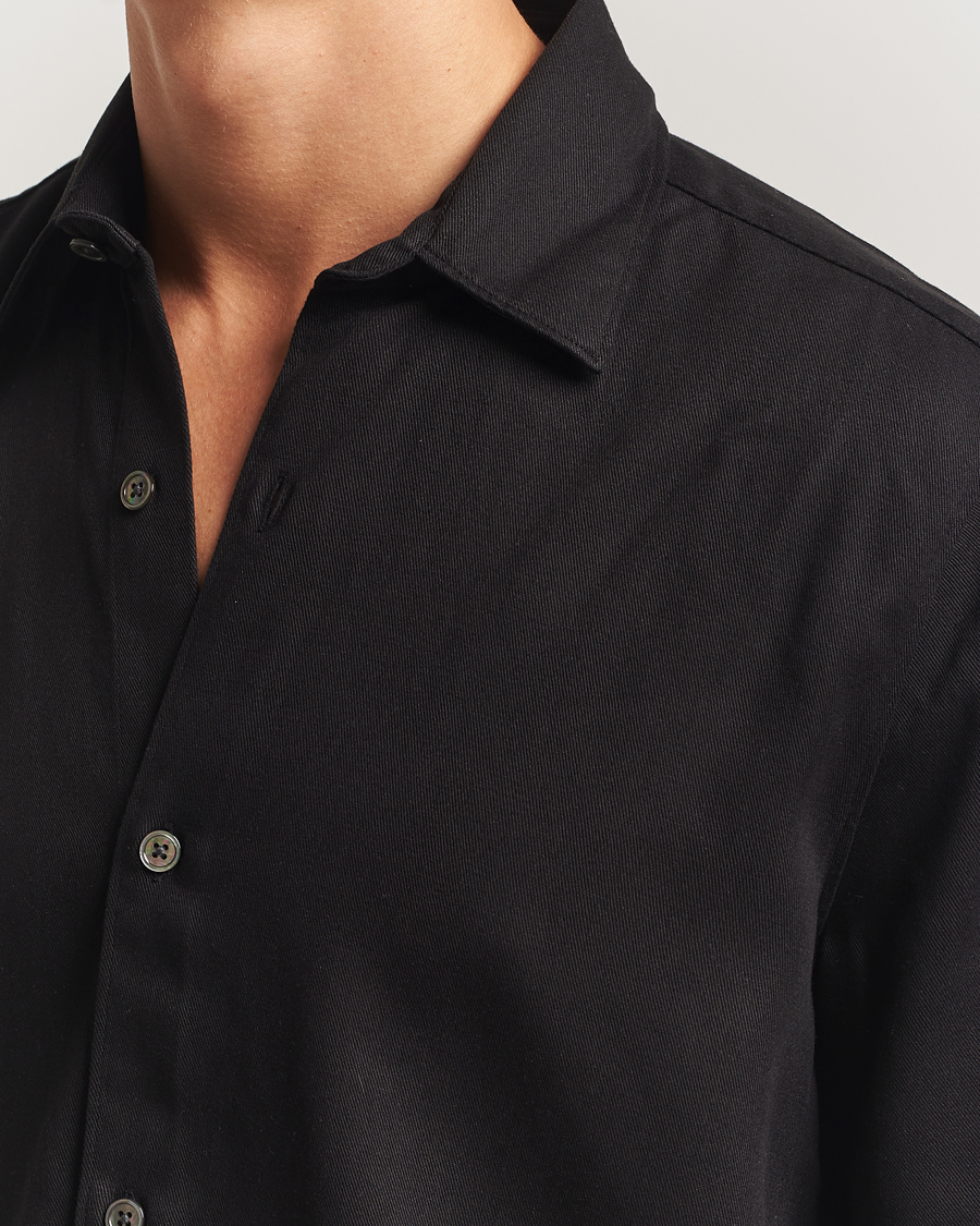 A Day's March Clean Cut Lyocell Shirt Black at CareOfCarl.com