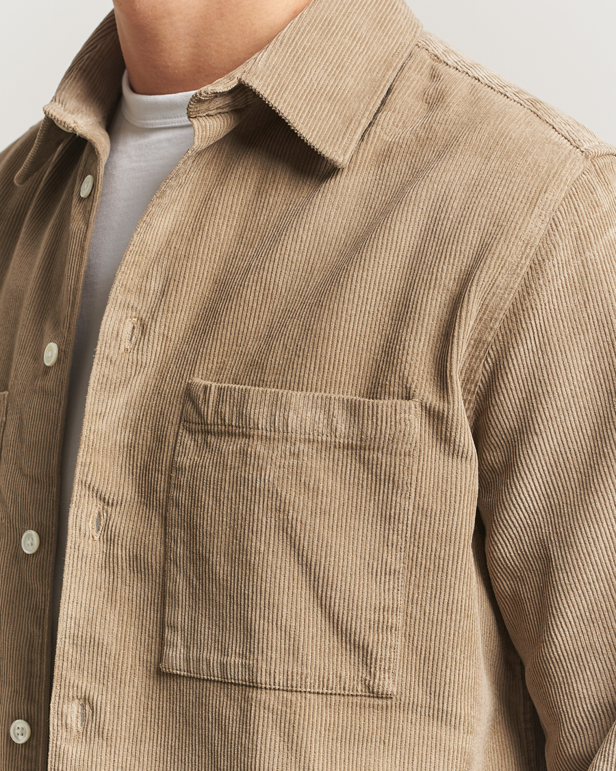 Men | Shirts | A Day's March | Rupert Cord Shirt Greige