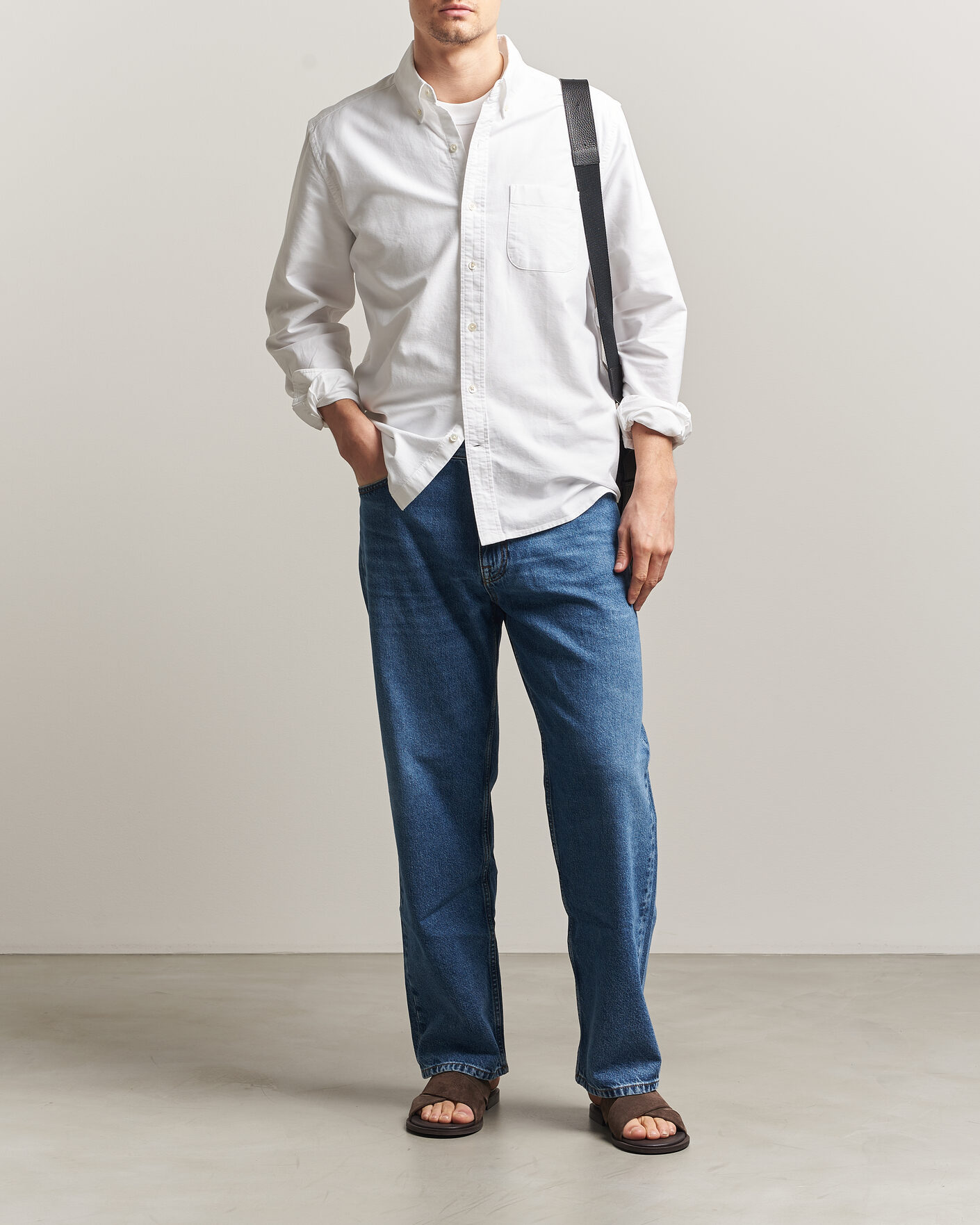 Men | Shirts | A Day's March | Classic Oxford Shirt White