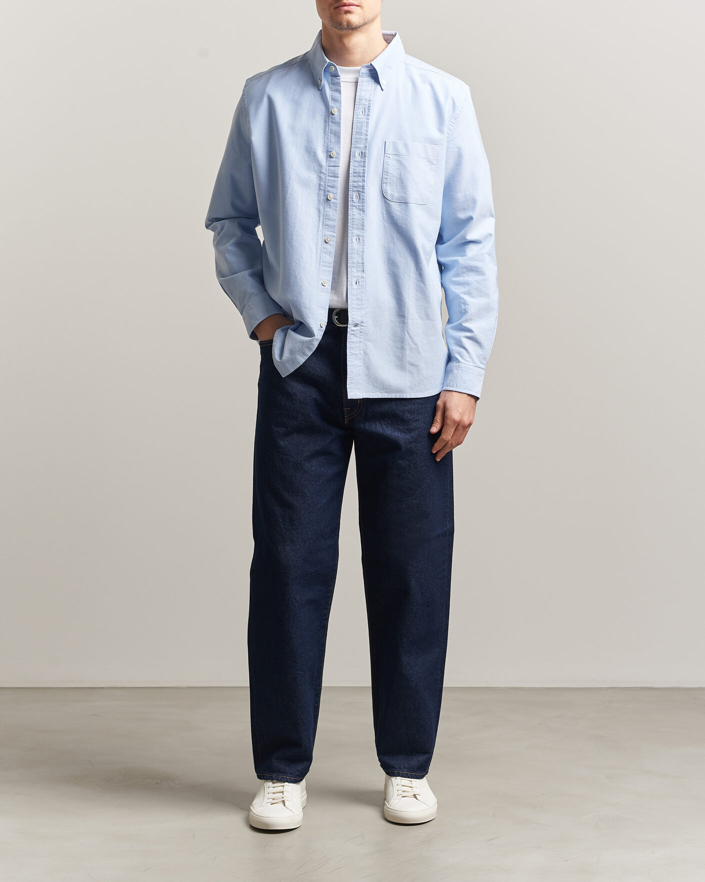 Men | Shirts | A Day's March | Classic Oxford Shirt Light Blue